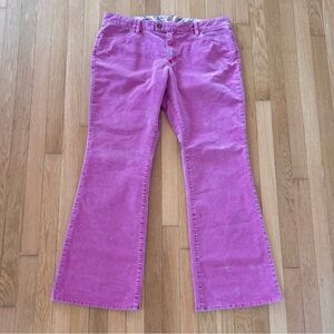 Vintage Gap Corduroy Flare Pants 2004 Y2K Pink 16R Long And Lean Womens
